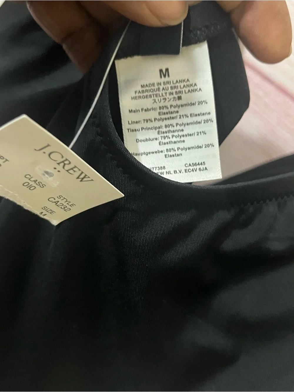 J.Crew NEW Black V-Neck Wrap Front Twist Side One Piece Swimsuit Medium